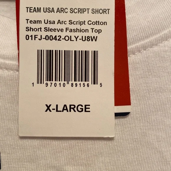 Team USA White T-Shirt with Red and Blue Print… - Picture 7 of 7
